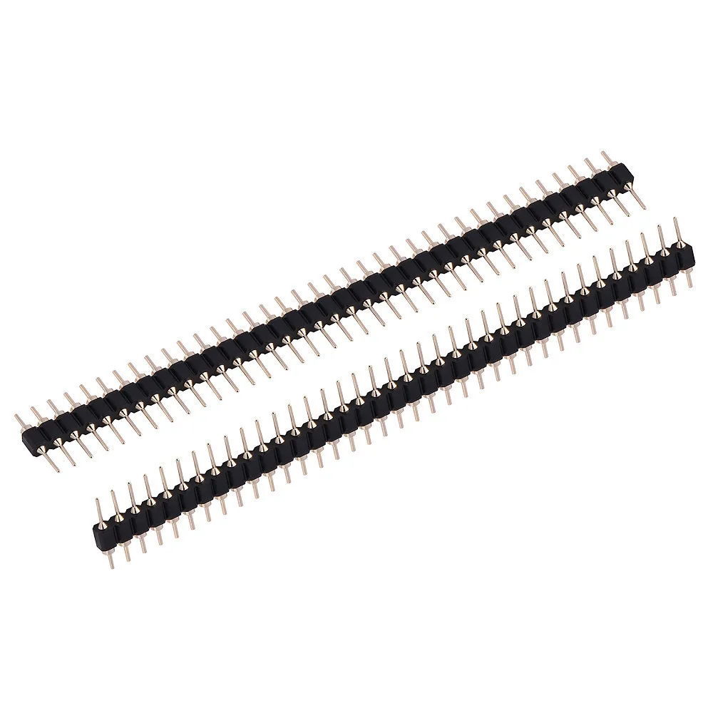 Pitch 2.54mm 1x40 2x40 3x40 Single Double Three Row Male Right Angle Straight Breakable Pin Header Connector Strip for Arduino