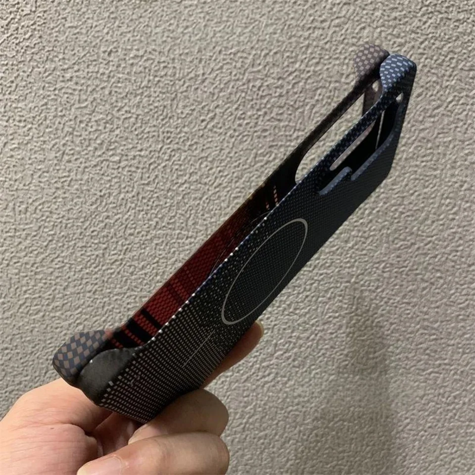 Funda magnética sin marco de fibra de carbono Kevlar para Samsung S26 S25 S24 S23 Ultra Plus, compatible con carga inalámbrica 4
