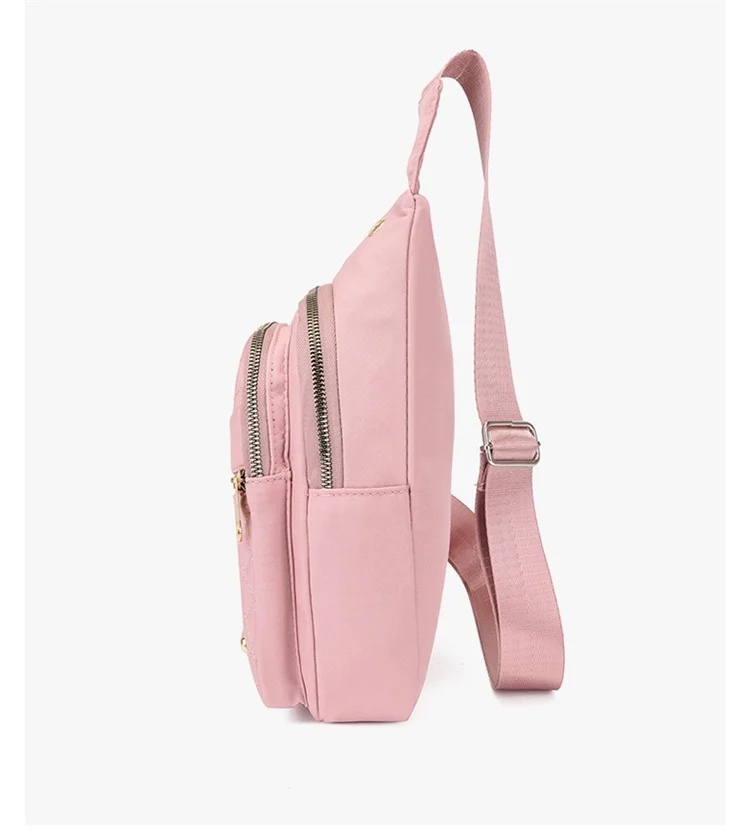 New Fashion Chest Bag Women\'s Nylon Cloth Bag Lightweight Crossbody Bag Women\'s Backpack Small Single Shoulder Chest Bag