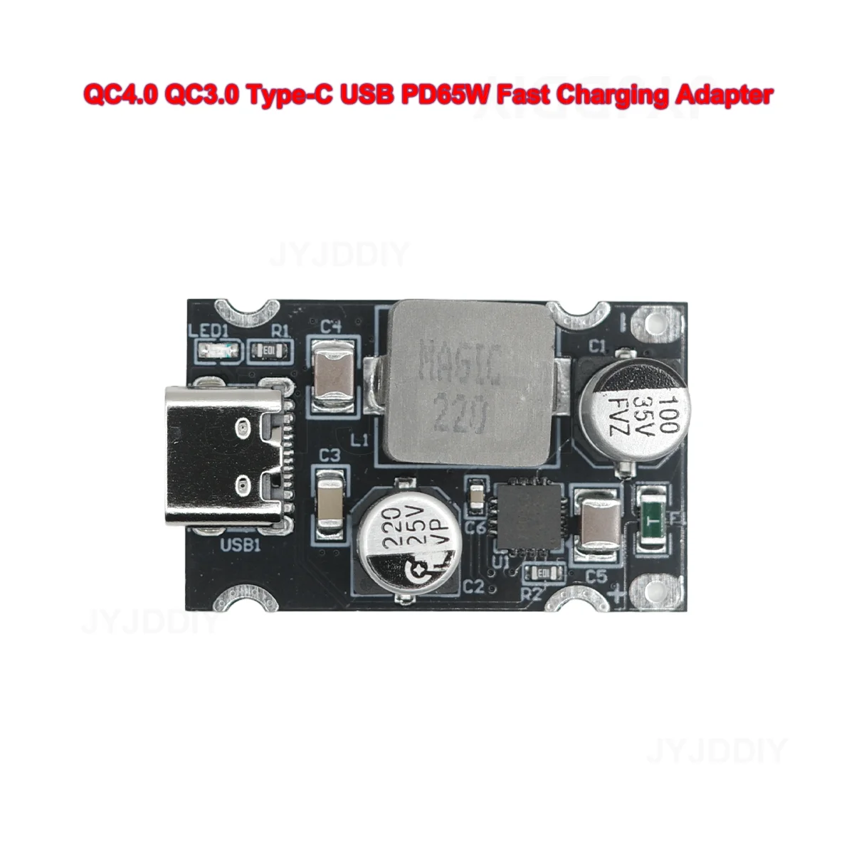 QC4.0 QC3.0 Type-C USB PD65W Fast Charging Adapter DC8-32V 3.25A 65W Step Down Module For Huawei SCP/FCP Apple PD