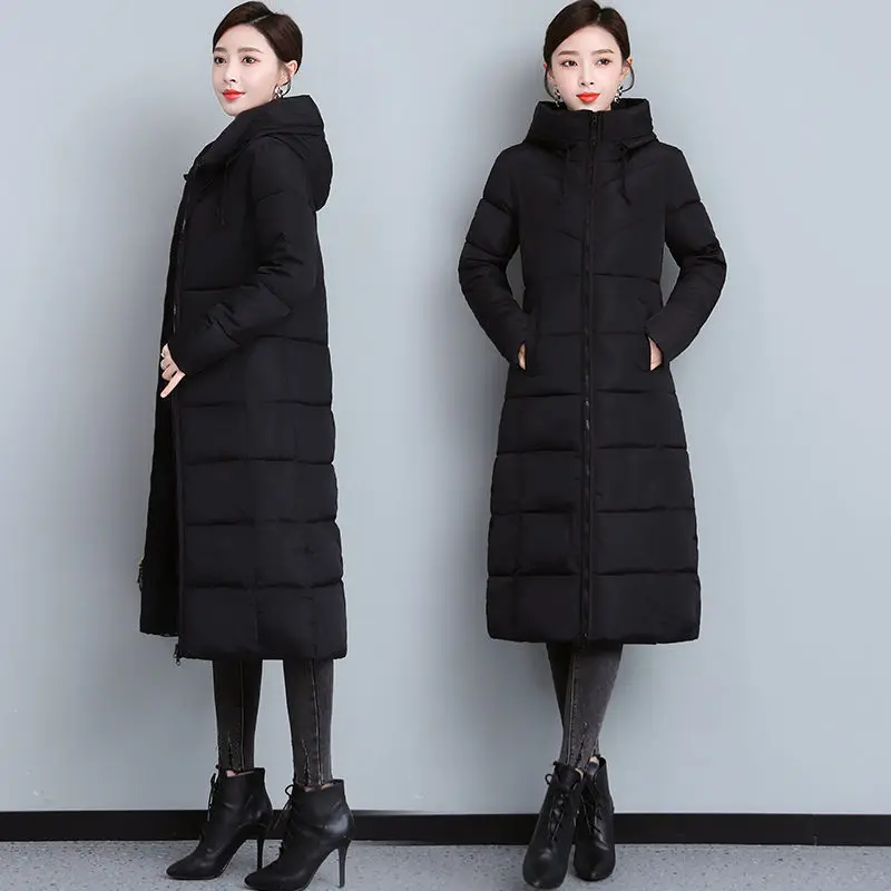 2023 New Winter Long Cotton Coat Thick Size Coat Women Cotton Jacket Cotton JacThickened Down Cottonket Hooded Long Coat