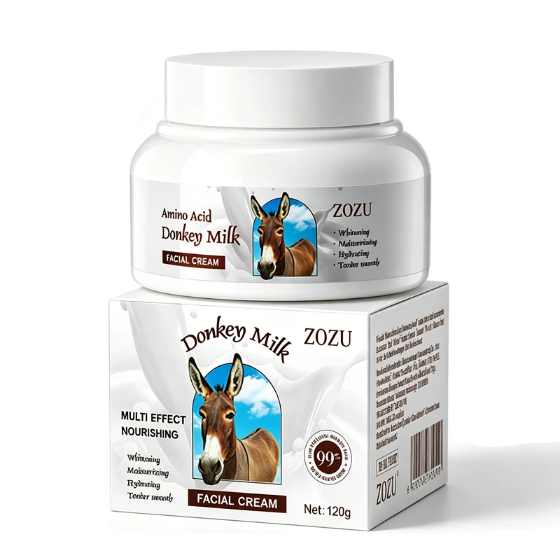 Donkey Milk Whitening Face Cream 120g Deep Hydration Anti-aging Brightening Nourish Skin Care Tender Skin Cream