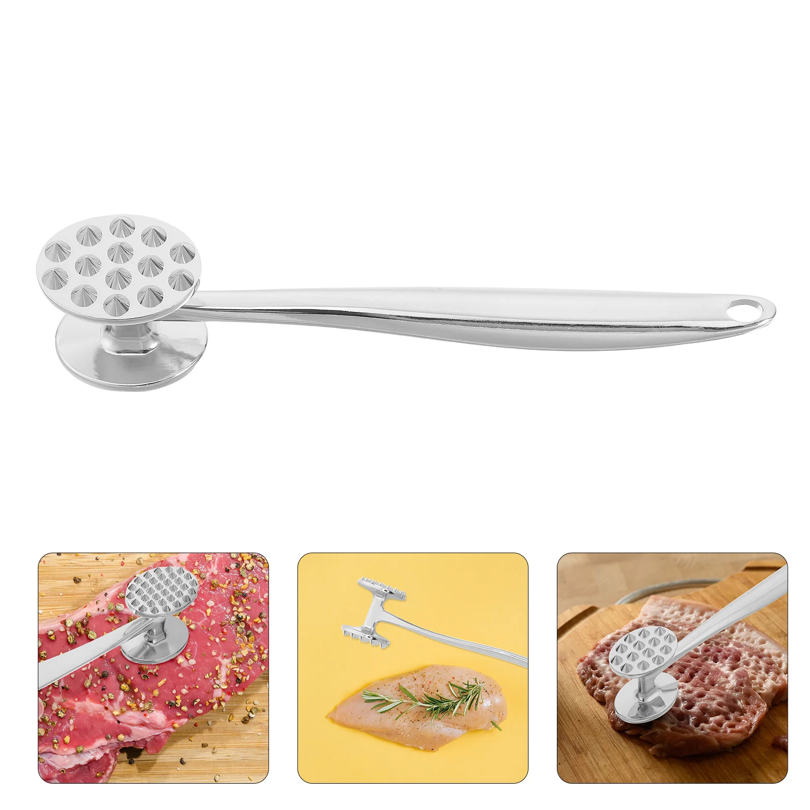 

Meat Tenderizer Double Sided Loose Hammer Kitchen Dual-sided Mallet Heavy Duty for