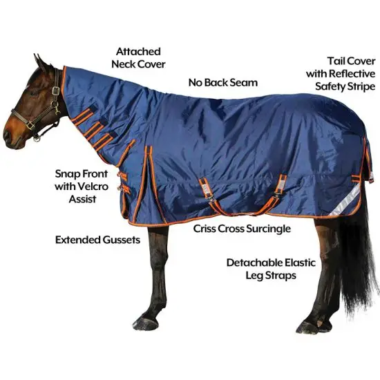 Hot Sale Winter Horse Turnout Horse Rugs Horse Blanket with Detachable Neck Cover Waterproof Blanket Quilted Padded Liner