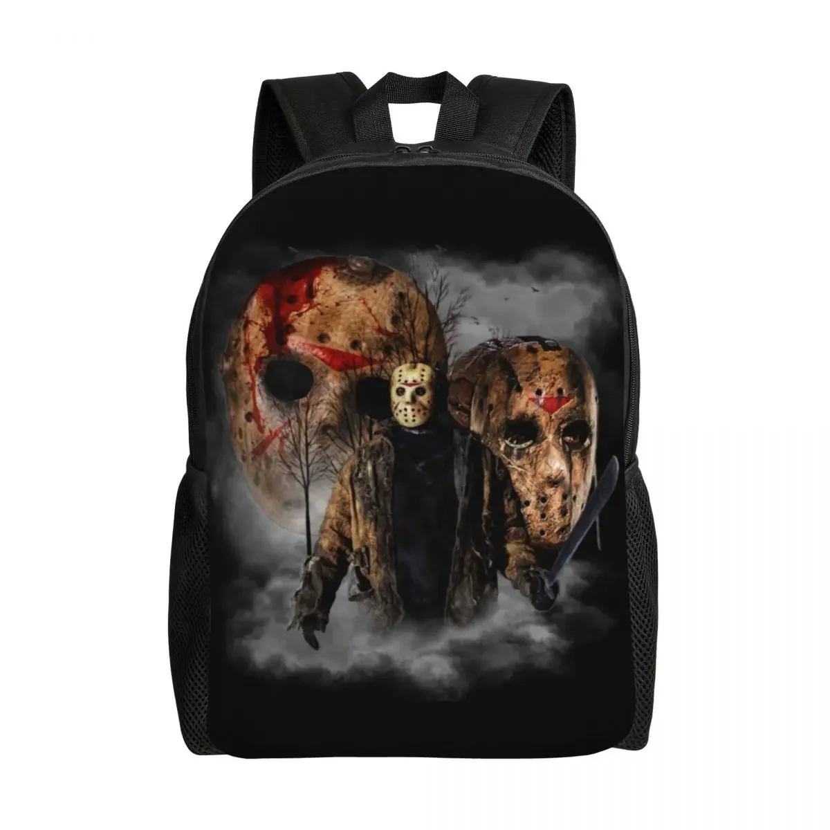 

Horror Movie Character Killer Backpacks for Men Women College School Students Bookbag Fits 15 Inch Laptop Halloween Film Bags