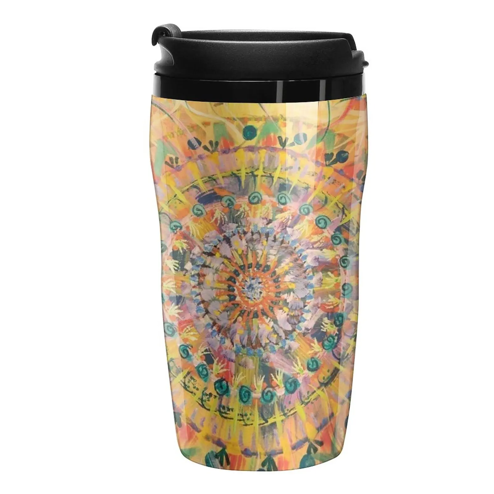 New Rainbow Mandala Travel Coffee Mug Coffee Cups Elegant Coffee Glasses For Coffee Thermal Glass For Coffee