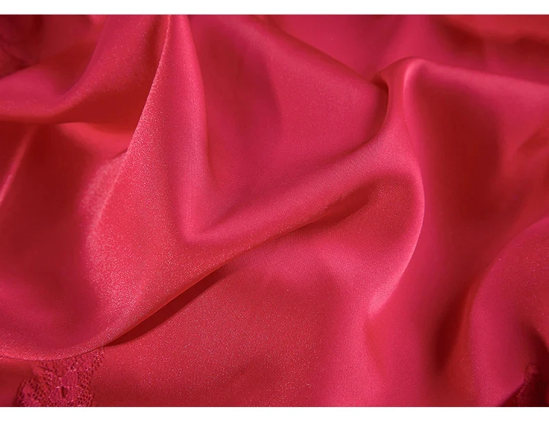 Backless Cross Strap Nacht Schlaf Kleid Frauen Unterwäsche Dessous Sling Spitze Stickerei V-ausschnitt Sexy Nachthemd Seide Nachthemd – Detail 5