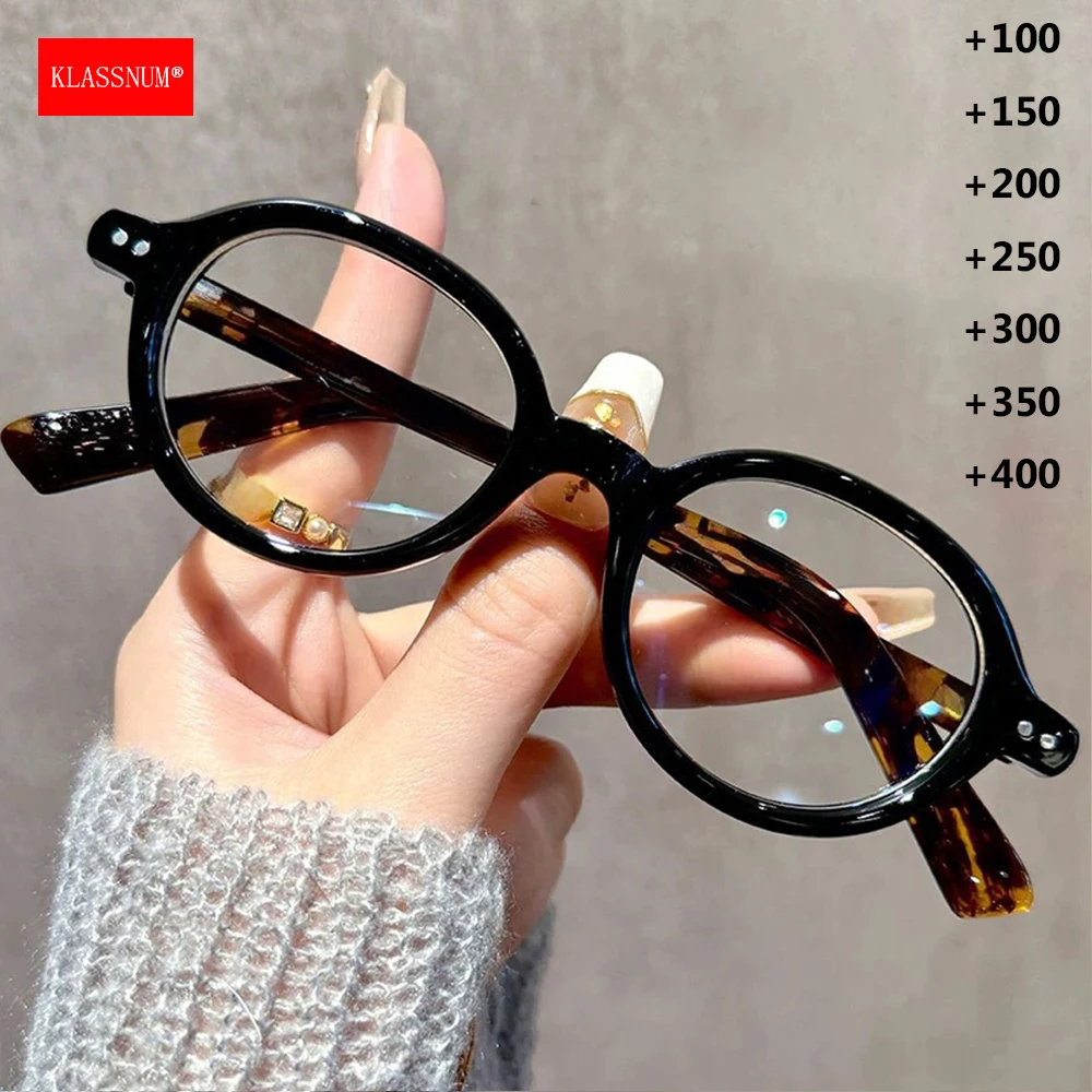 KLASSNUM KLASSNUM Vintage Oval Reading Glasses Men Small Thick Frame Magnifing Lens Man Eyepiece Plus Presbyopia Glasses +1+1.5+2.0+2.5+3 - Aliexpress Deal