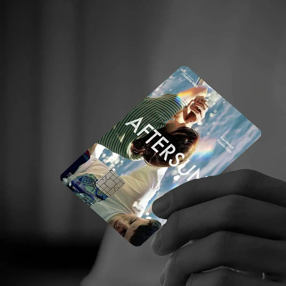 Aftersun 2022 Movie High Scores Healing Film Anmie 4pcs 1Set Sticker Film Skin Cover for Credit Card Debit Bank Card Front