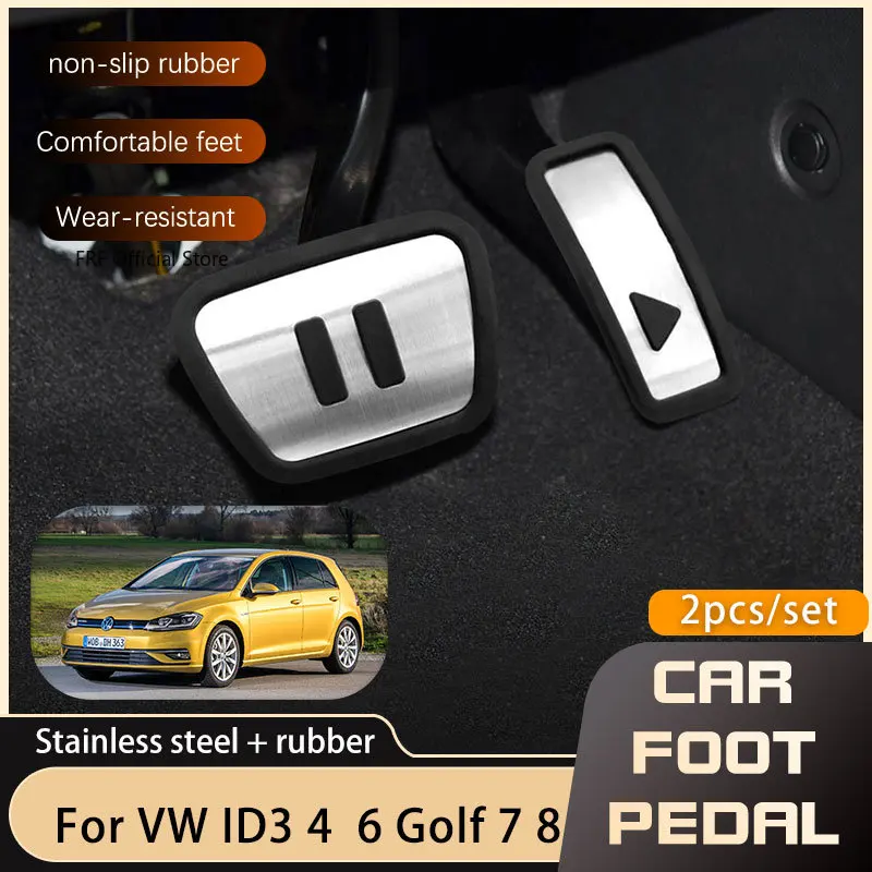 Car Foot Pedals For Volkswagen VW Golf 7 8 MK7 MK8 ID.3 ID.4 ID.5 ID.6 Cupra Born Clutch Gas Brake Non-slip Pedal Automotive Pad