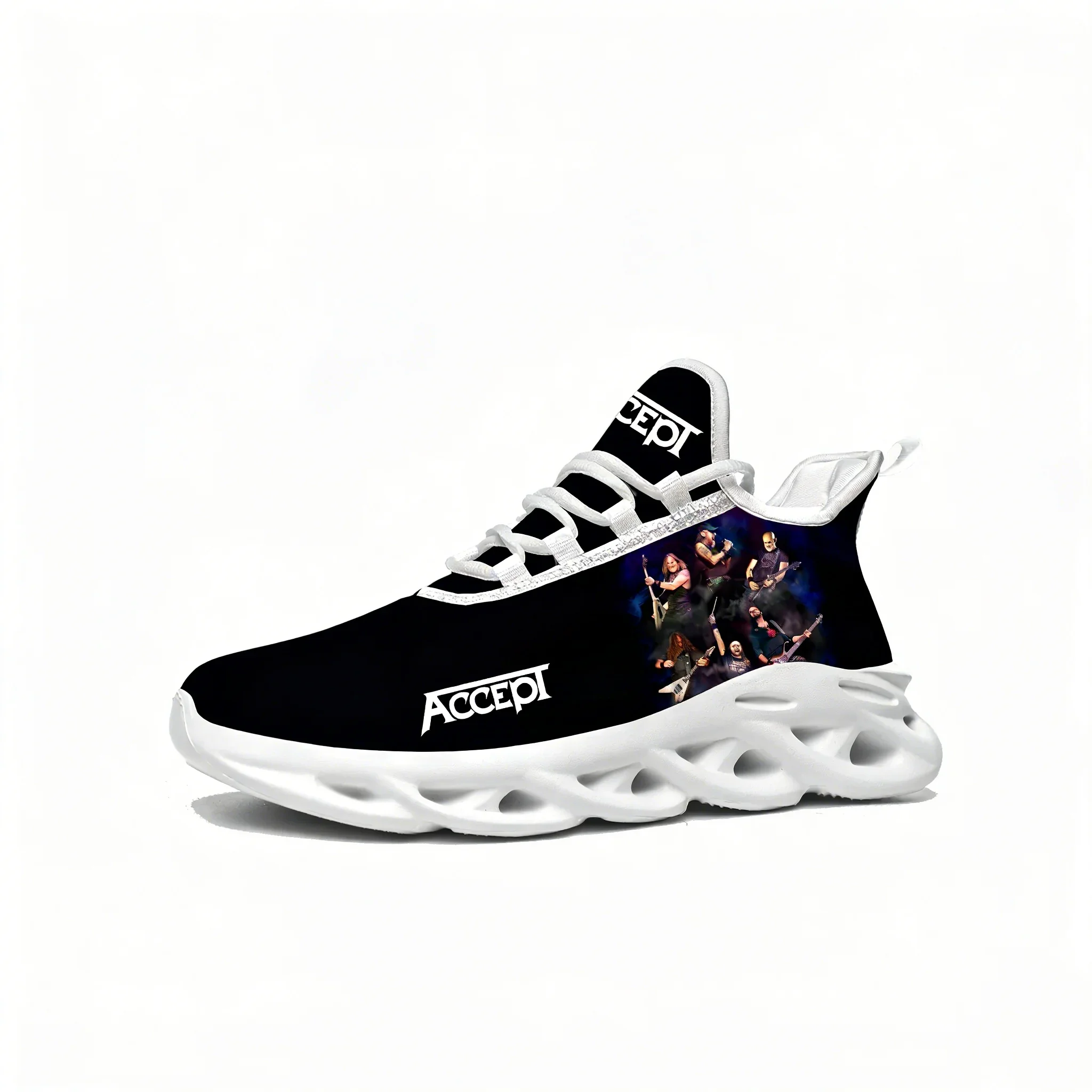 Adult Custom Lace-Up Comfortable Sports Running Sneakers Mens Womens High Quality Accept Band Flat Lace Mesh Footwe