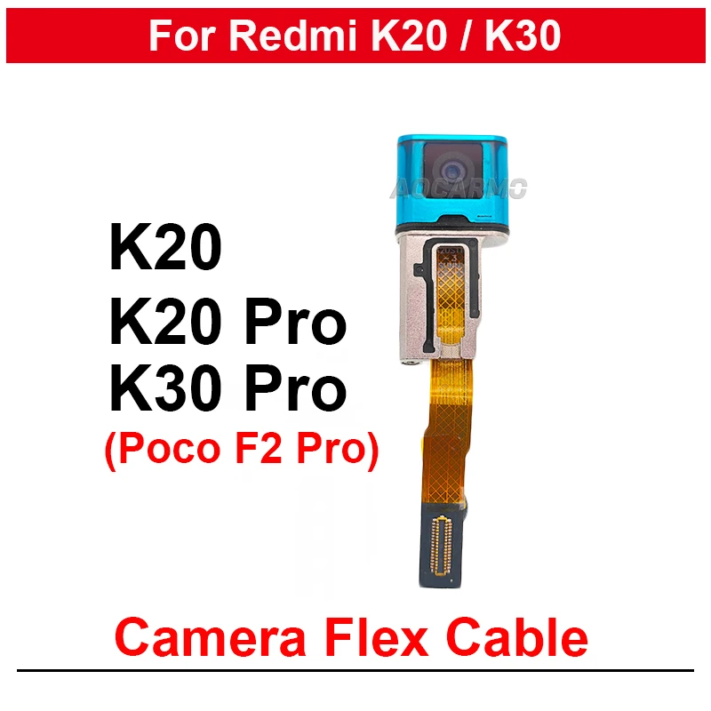 

Сине-черный модуль фронтальной камеры (камеры для селфи) с гибким кабелем для Redmi K20 K30 Pro Poco F2 Pro, запасные части