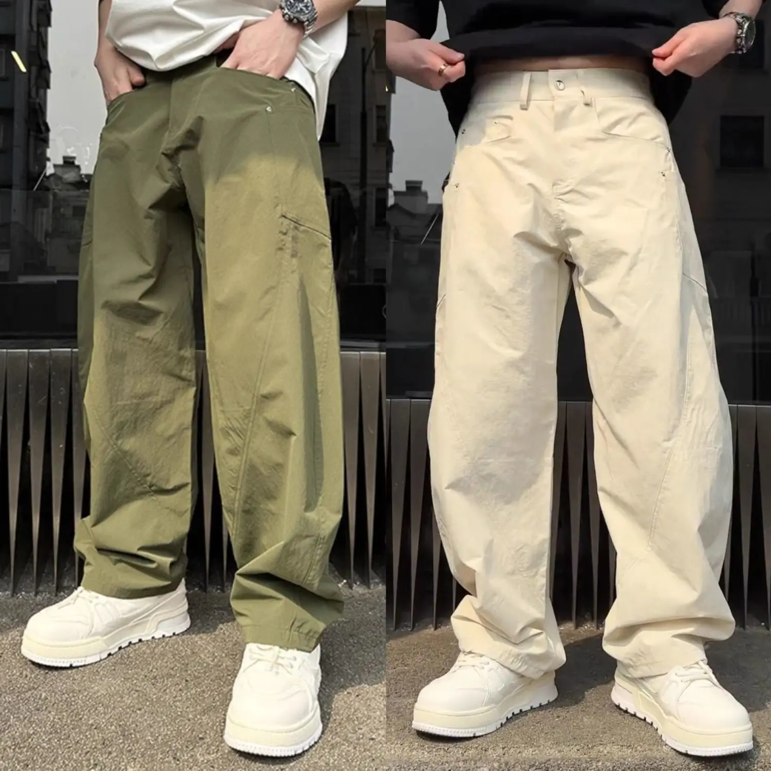 

Мужские повседневные прямые рабочие брюки, осень-зима, большие размеры, удобные износостойкие брюки в американском стиле High Street Sle