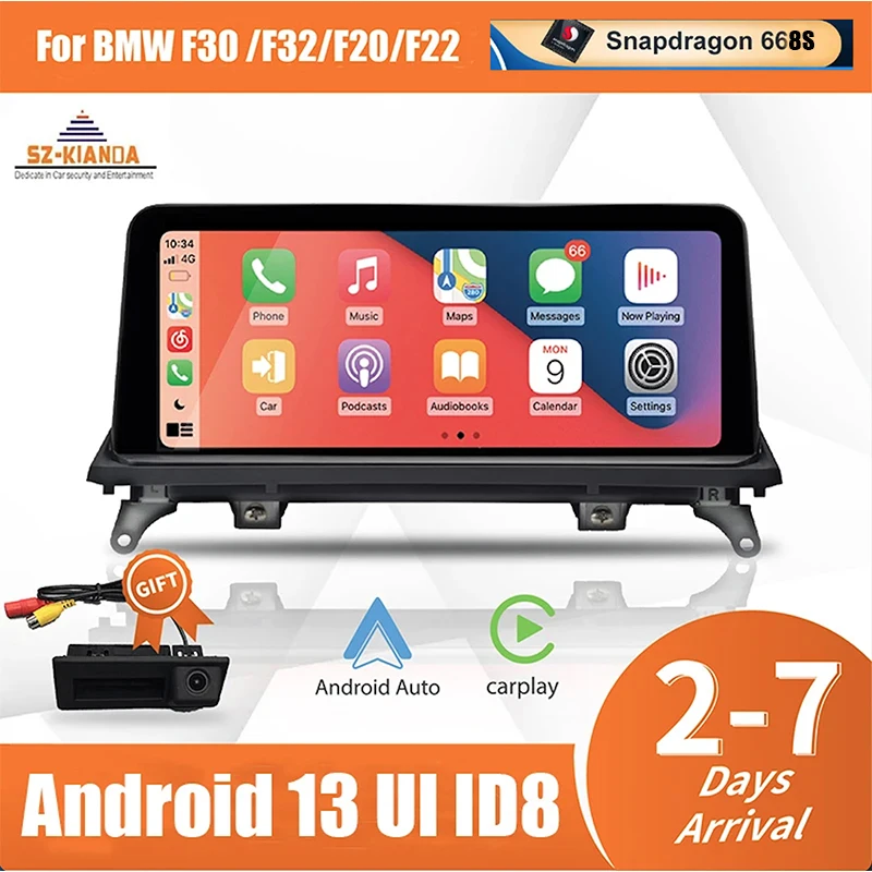 10.25''Android 13 Wireless CarPlay For BMW 1 2 3 4 Series F20 F21 F22 F30 F31 F32 F33 F34 F36 Car Multimedia Navigation GPS Wifi