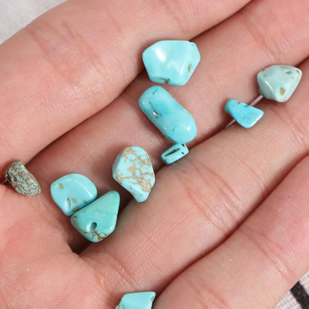 

0.04kg Turquoise Crystal Chip Stones Bead Irregular Shapes Drilled Loose Beads DIY Crafts for Hand Eye Coordination