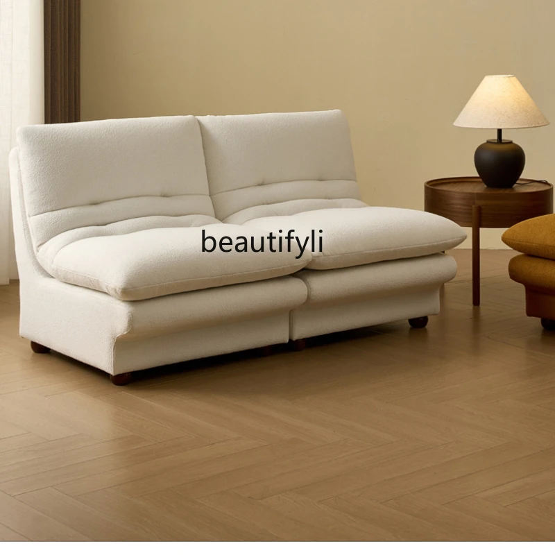 

Sofa living room cream retro surprise quiet wind removable and washable lazy fabric sofa