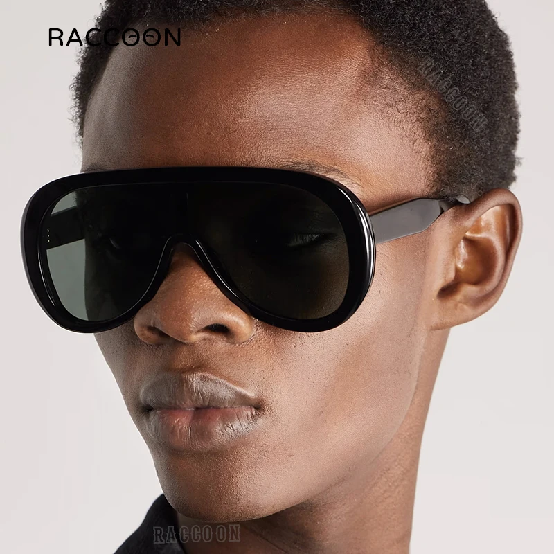 Gafas de sol de piloto de una pieza para mujer, anteojos de sol femeninos de gran tamaño, con marco grande Vintage, accesorios de moda Ins, gafas de lujo Uv400 aviador lentes hombre niña vasos Venta al por mayor