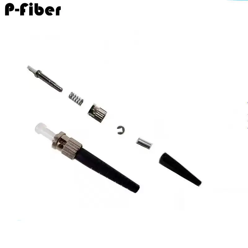 ST optical fiber connector kits 20pcs ST/UPC 3.0mm singlemode Multimode for patchcord part ftth accessories with ceramic ferrule