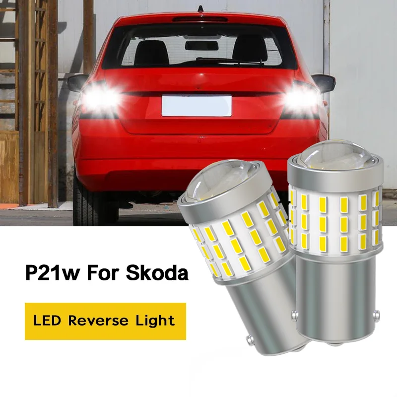 

2pcs LED Reverse Light Lamp P21W BA15S Canbus For Skoda Superb MK1 MK2 MK3 Yeti Fabia 1 2 3 Felicia Octavia A5 A7 Rapid Roomster