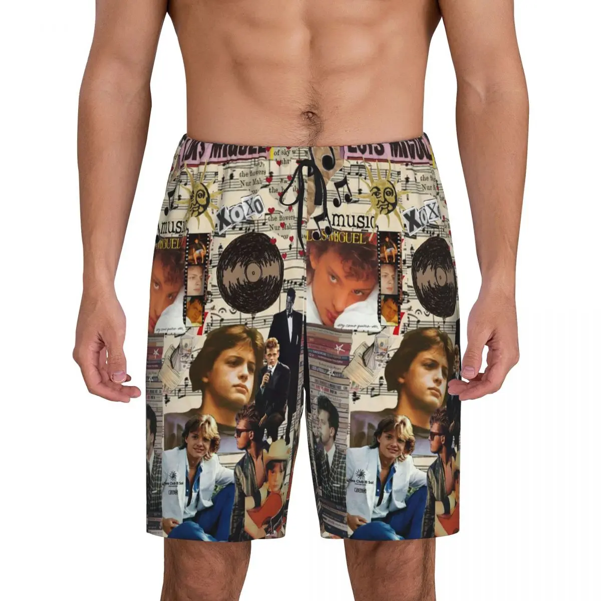 

Custom Luis Miguel Singer Short Pajama Pants Men Sleepwear Sleep Lounge Bottom Shorts Sleeping Pants