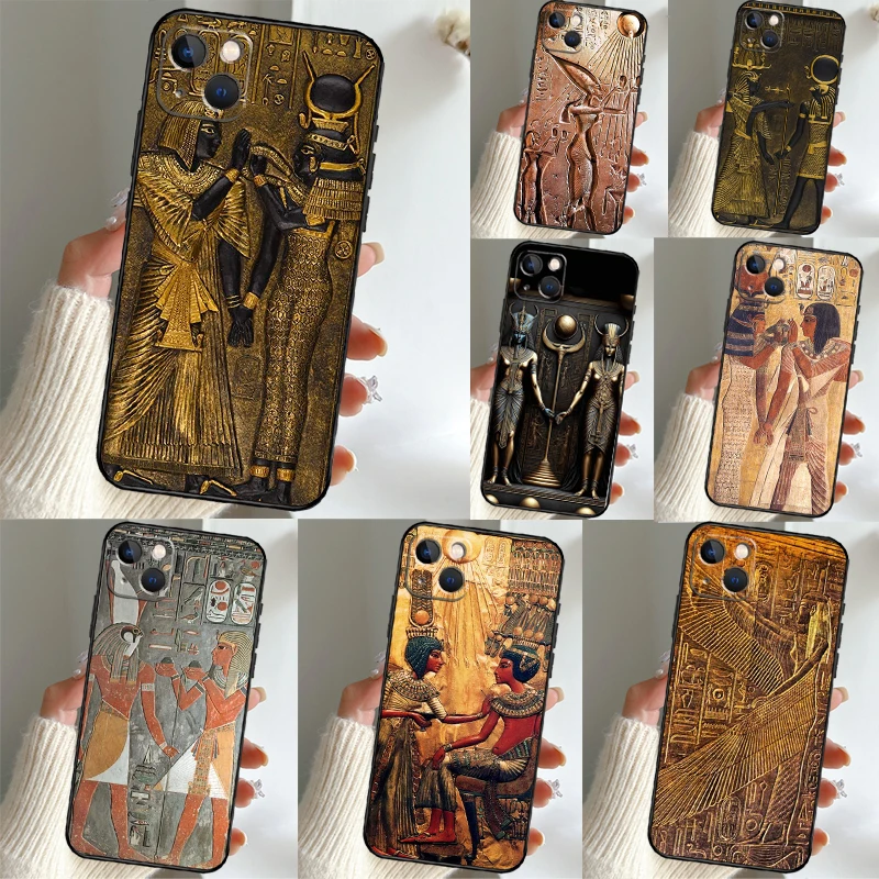 Egypt Pharaoh Mural Phone Case For Samsung Galaxy S26 S25 S24 S22 S21 Ultra S23 FE S10 S20 Plus S25 FE Soft Cover