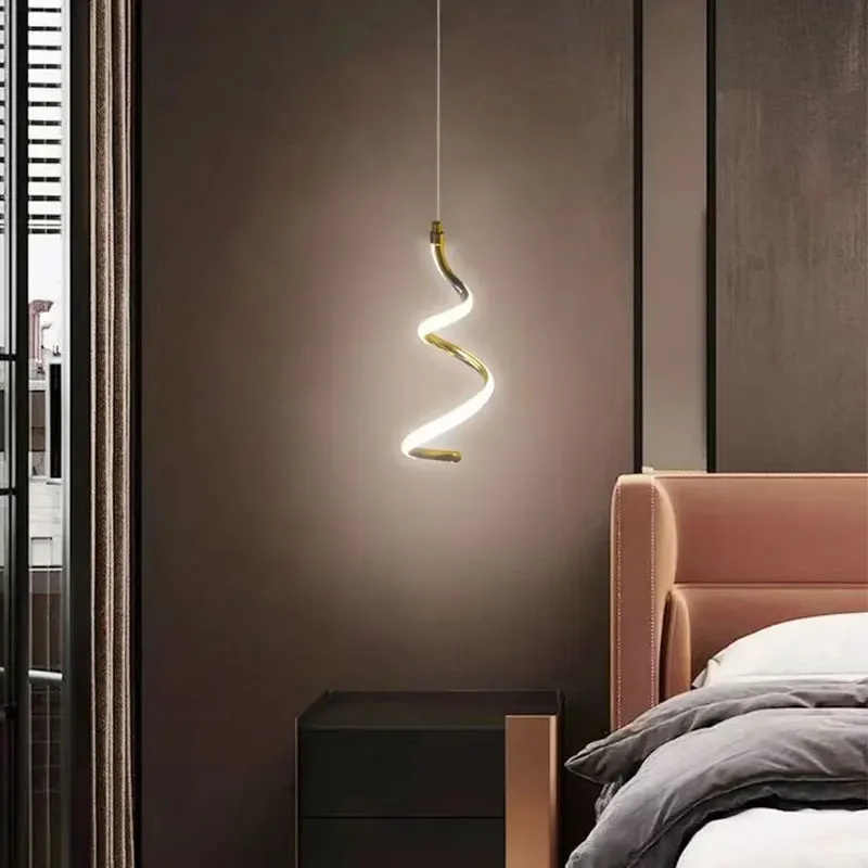 Lampu gantung LED, alat penerangan rumah pencahayaan dalam ruangan minimalis Modern kamar tidur untuk ruang tamu