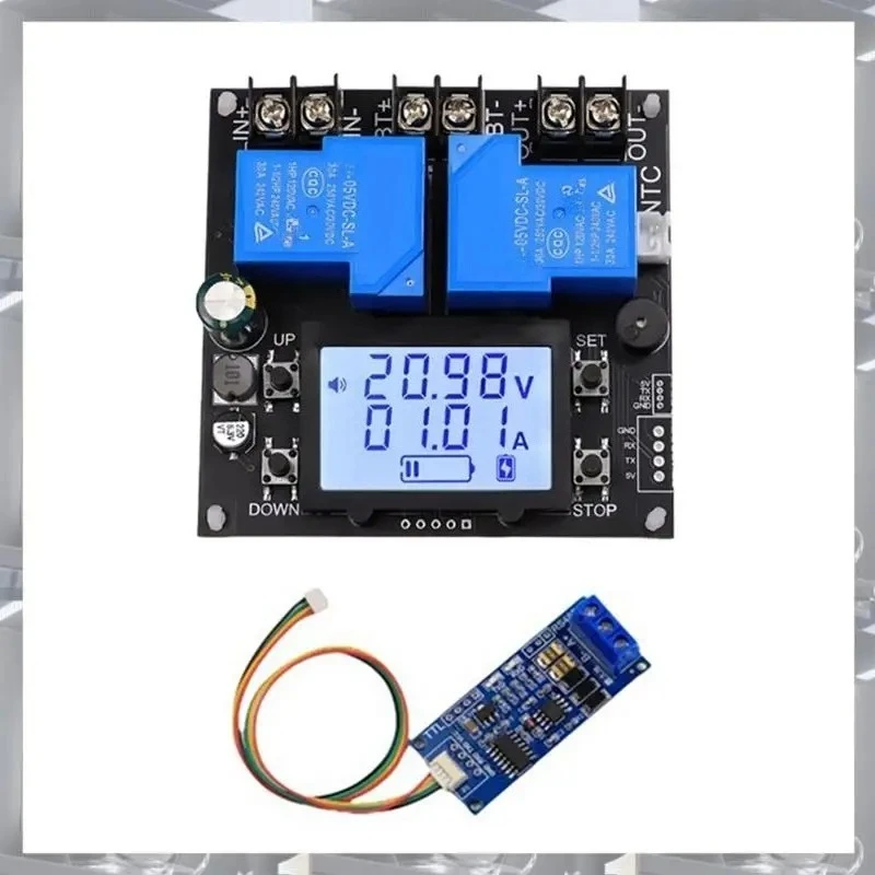 30A Bidirectional Current Detect Charge Discharge Protection Board Digital Display Control Board with Communication Accessory