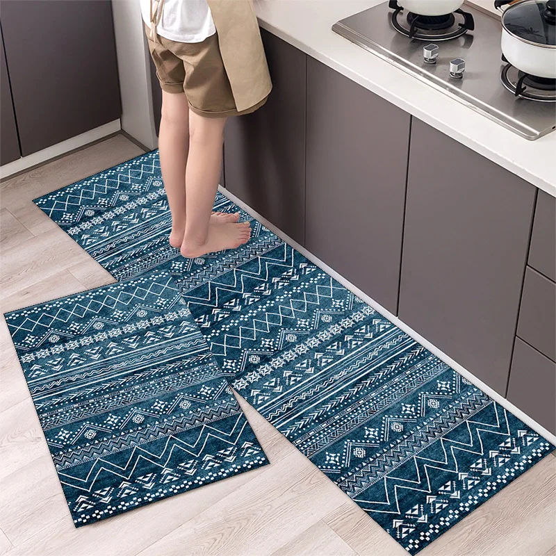 Modern Kitchen Mat Fashion Simple Nordic Style Long Strip Area Rug Absorption Doormat Entrance Anti-Slip Floor Carpet Home Decor