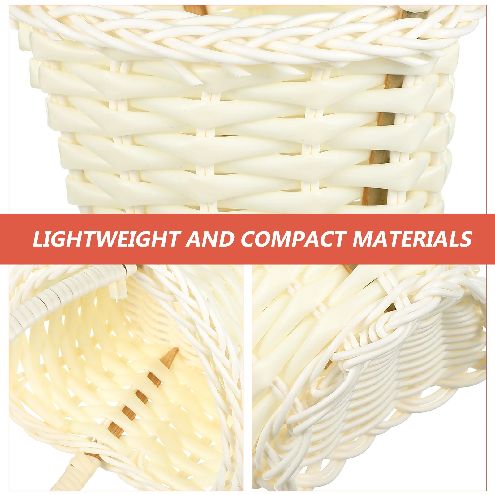 

10pcs Handheld Wedding Woven For Candy Gift Fruit Decorative Party Basket Flower Basket Storage Organizer