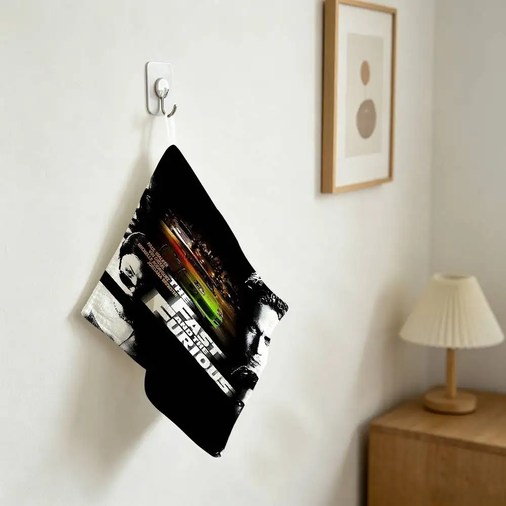 Fast And Furious Hanging Style Hand Wiping Towel, Polyester Cotton, Anti-fade for Indoor Kitchen Living Room
