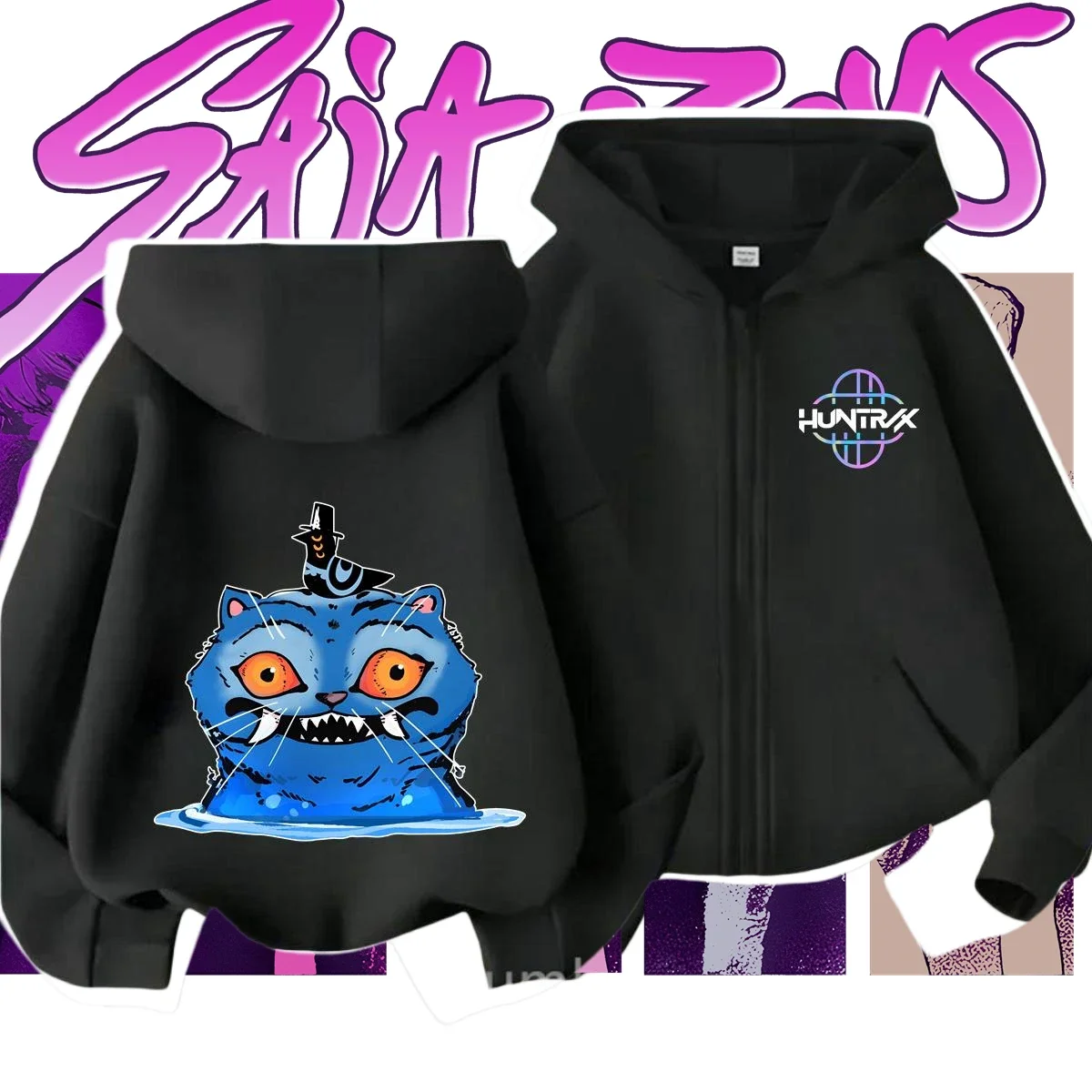 

Boys' Kpop Demon Hunters Zipper Hoodie Autumn Rumi Anime Warm Soft Girls Kids Hooded Sweatshirt​
