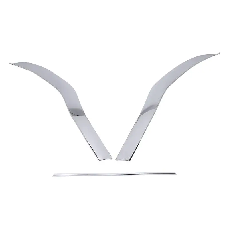 

A13Z-For Mercedes Benz E Class W213 2016-2019 Chrome ABS Front Bumper Plate Spoiler Spoilers Decorative Cover Trim