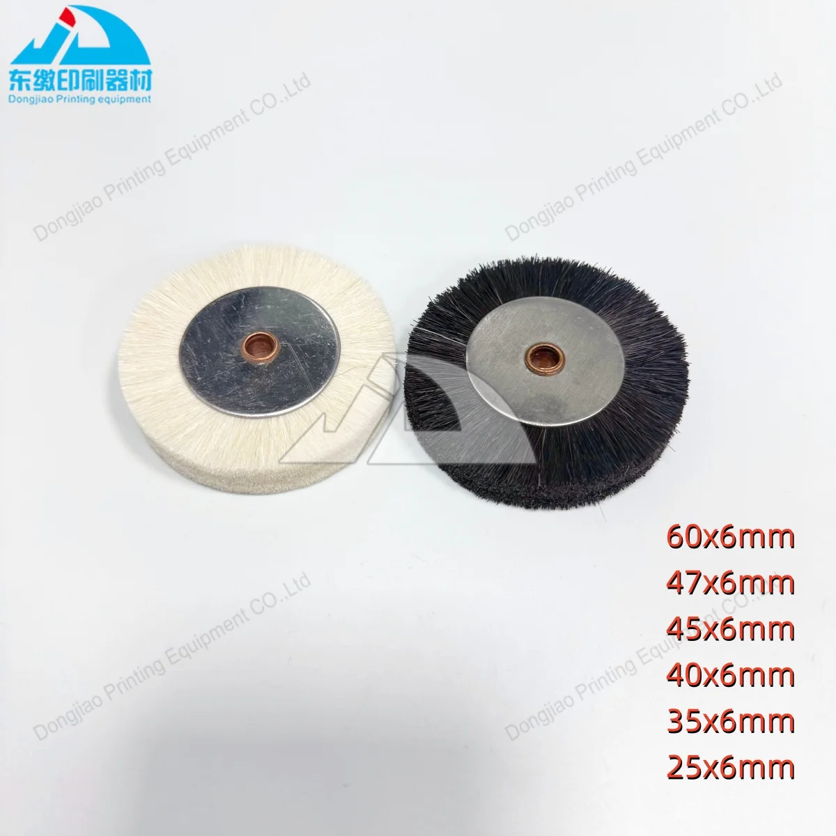 

Hot Sale 20 Pcs Black and White Brush Wheel 60x6/47x6/45x6/40x6/35x6/25x6mm for Roland Komori Offset Printing Machinery Parts