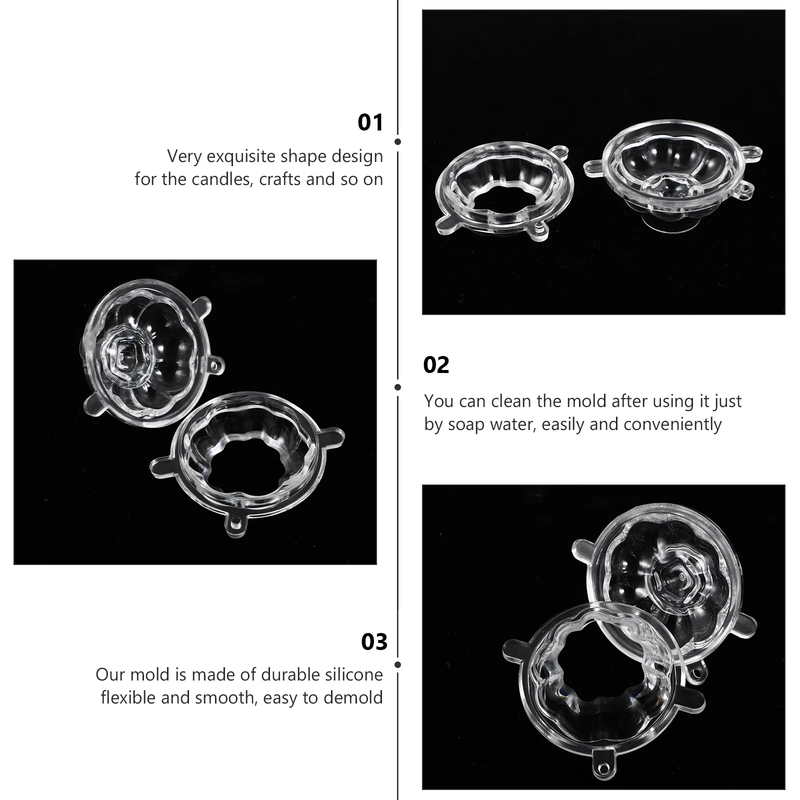 

1Pcs Pumpkin Casting Mold DIY Scented Accessory Easy Clean Soap Water DIY Accessory Plastic Mold