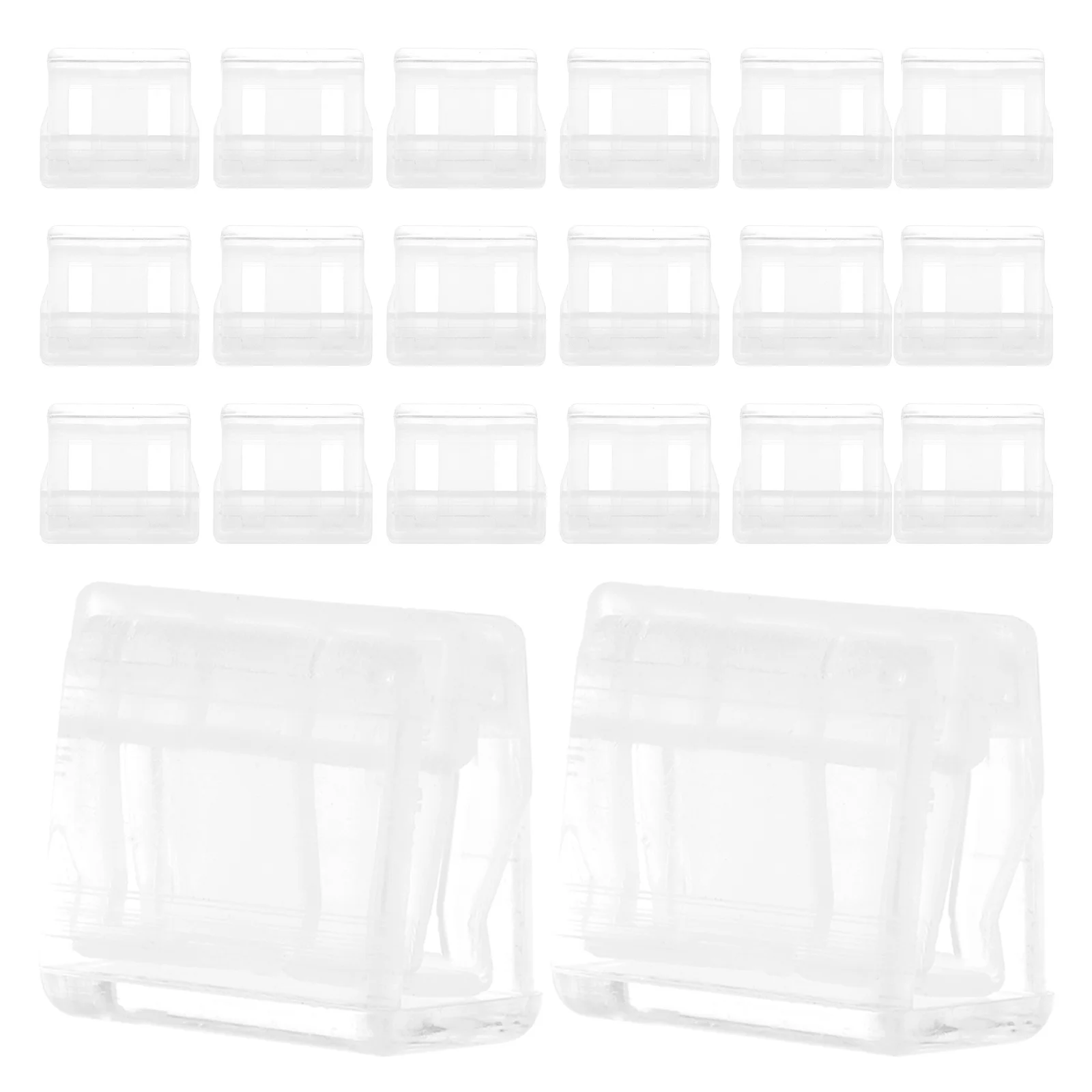 

20pcs Transparent Push Clip File Folder Corner Clip Plastic Binder Clips Small Paper Clips Smooth Organizer For Office School