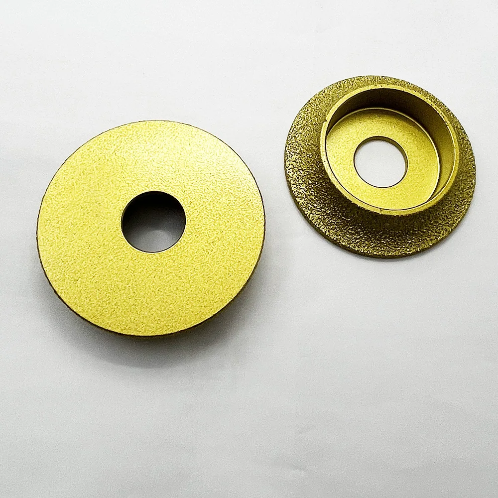 4pc Ceramic Tile Wheel Marble Brazing Stone Grinding Wheel Angle Grinder Grinding Arc Trimming Chamfer Polishing Tool 15*75*20mm