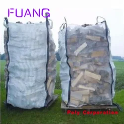 Bolsas de polipropileno tejidas blancas de alta calidad, sacos para embalaje de leña, carbón, grava, serrín, astillas de madera, Chips de papel