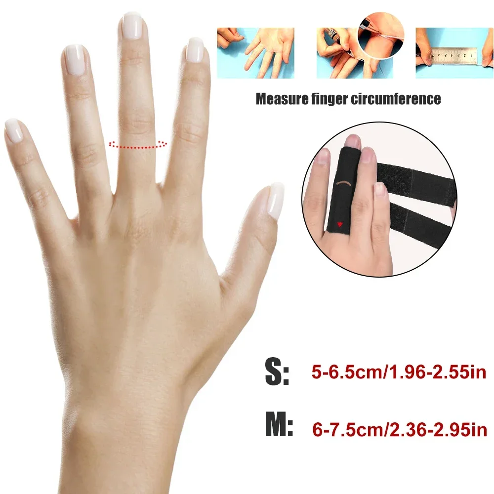1/2Pcs Basketball Finger Guard Splint Sleeve, Finger Stabilizer, Adjustable Pressure Strap, Finger Fixation Brace for Training