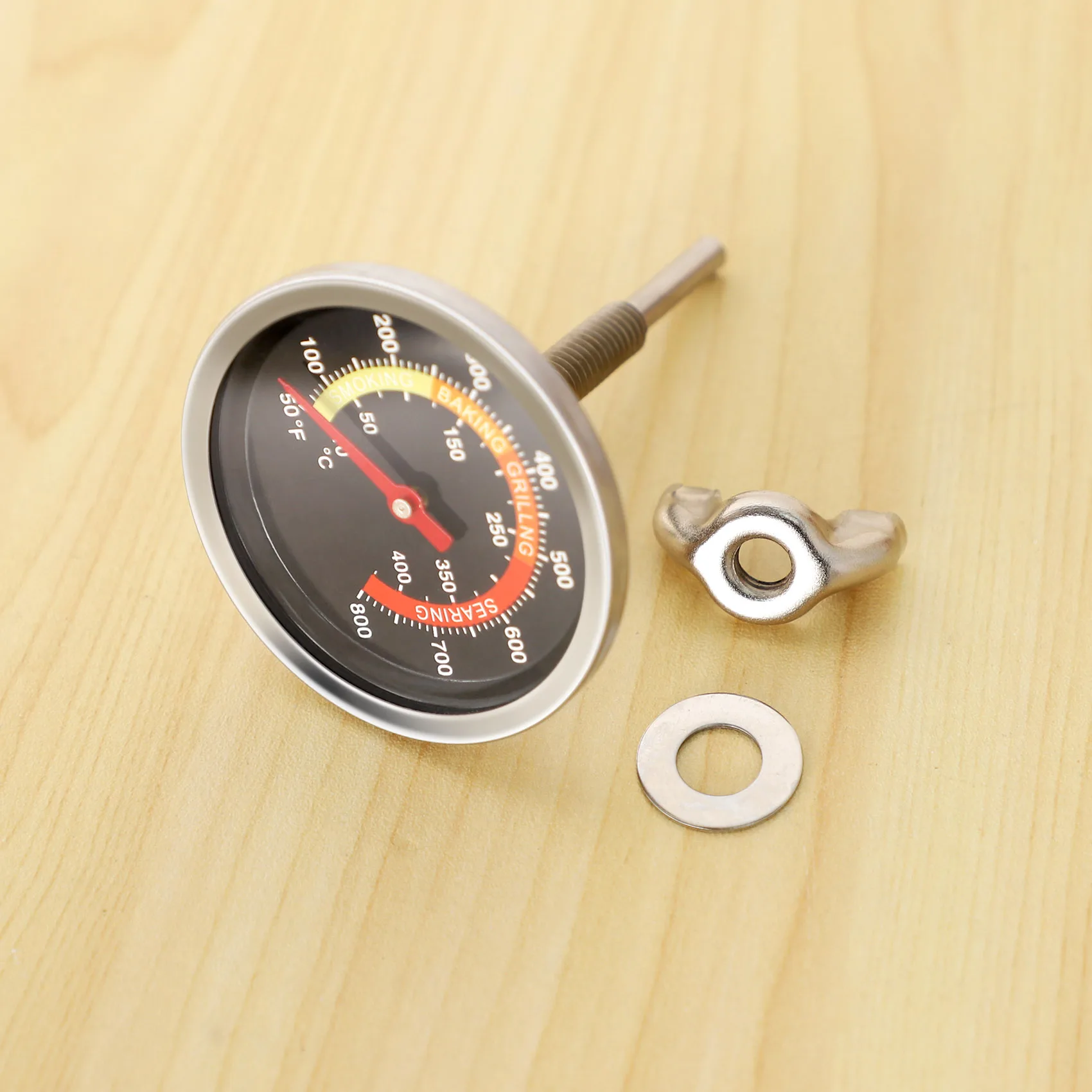 M10K BBQ Grill Temperature Gauge, Barbecue Charcoal Grill Smoker Temperature Gauge Pit BBQ Pizza Oven Thermometer