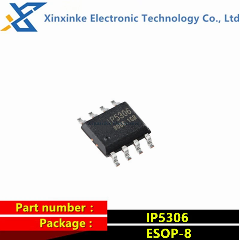 10 قطعة IP5306 ESOP-8 2.1A شحن 2.4A تفريغ رقاقة الطاقة المتنقلة للغاية SOC