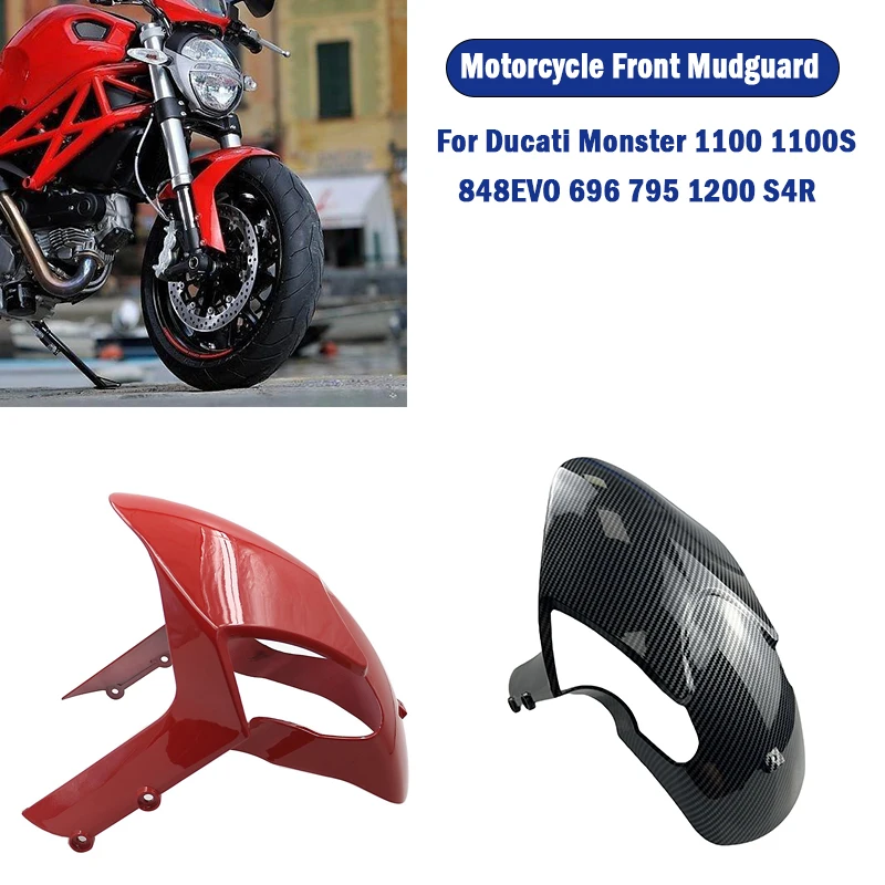 

For Ducati MONSTER 696, 795, 796, 1200, S4R, 1100,1100S, 848EVO Motorcycle Front Mudguard Splash Plate Tire Splash Plate Fairing