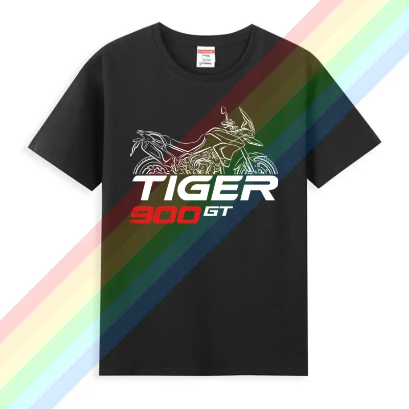 

2025 New Men T Shirt Casual T-shirt Tiger 900 GT Rally 2025 Graphic Summer Short Sleeves 100% Cotton Cool Tee S-3XL