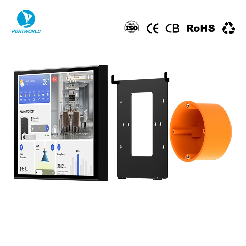 ODM OEM 8 Inch Smart Screen RK3576 Octa Core Android PoE RS485 RJ45 Panel with Ce /fcc Rohs for Loxone/ Home Assistant/Tuya App