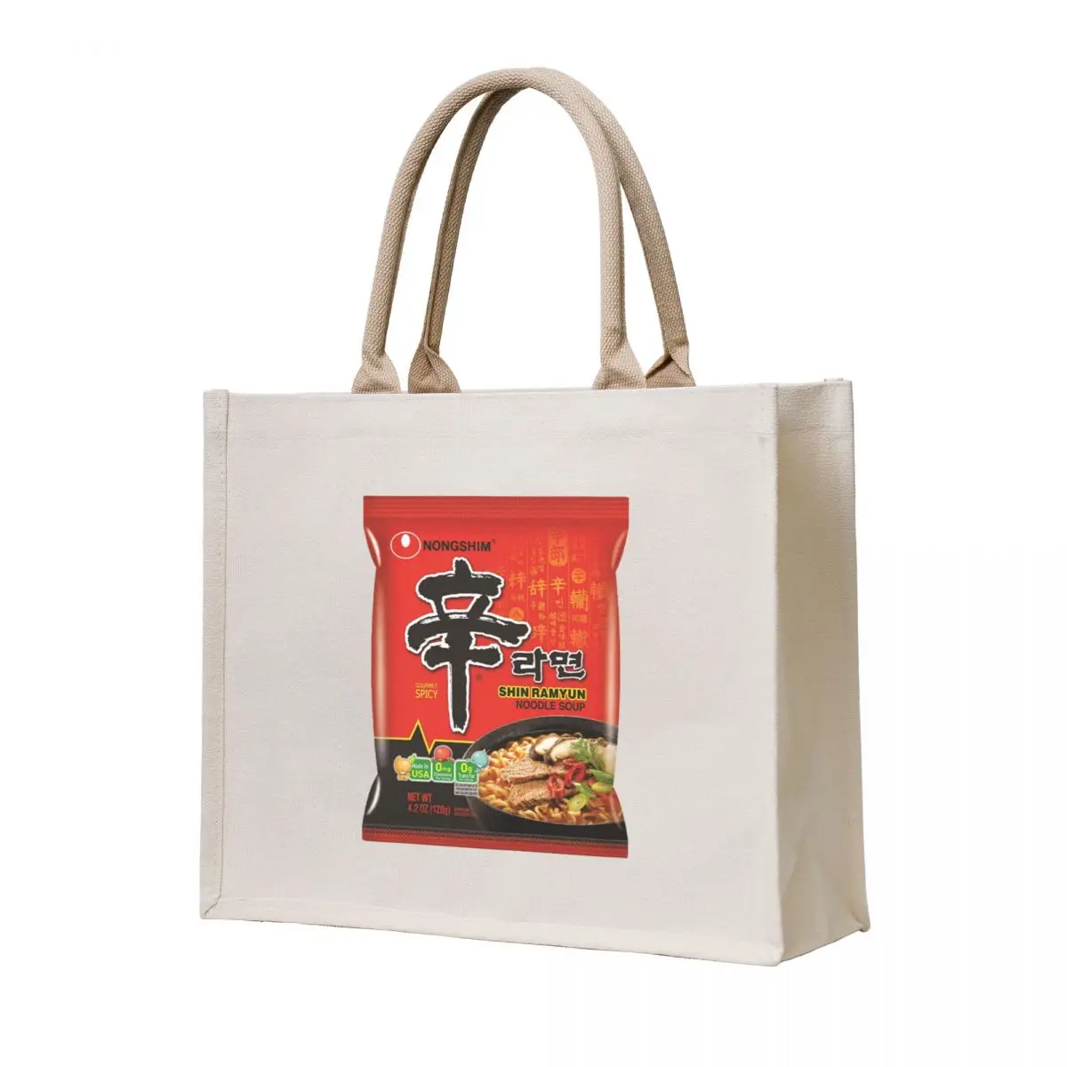 

Spicy Noodles Sticker Tote Bag shopping bag logo Reusable bags bags luxury women