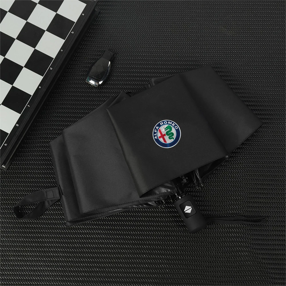 

Car Automatic Folding Windproof Umbrella Umbrellas Storage for Alfa Romeo Giulia Stelvio Giulietta 159 147 156 Mito Sportiva GT