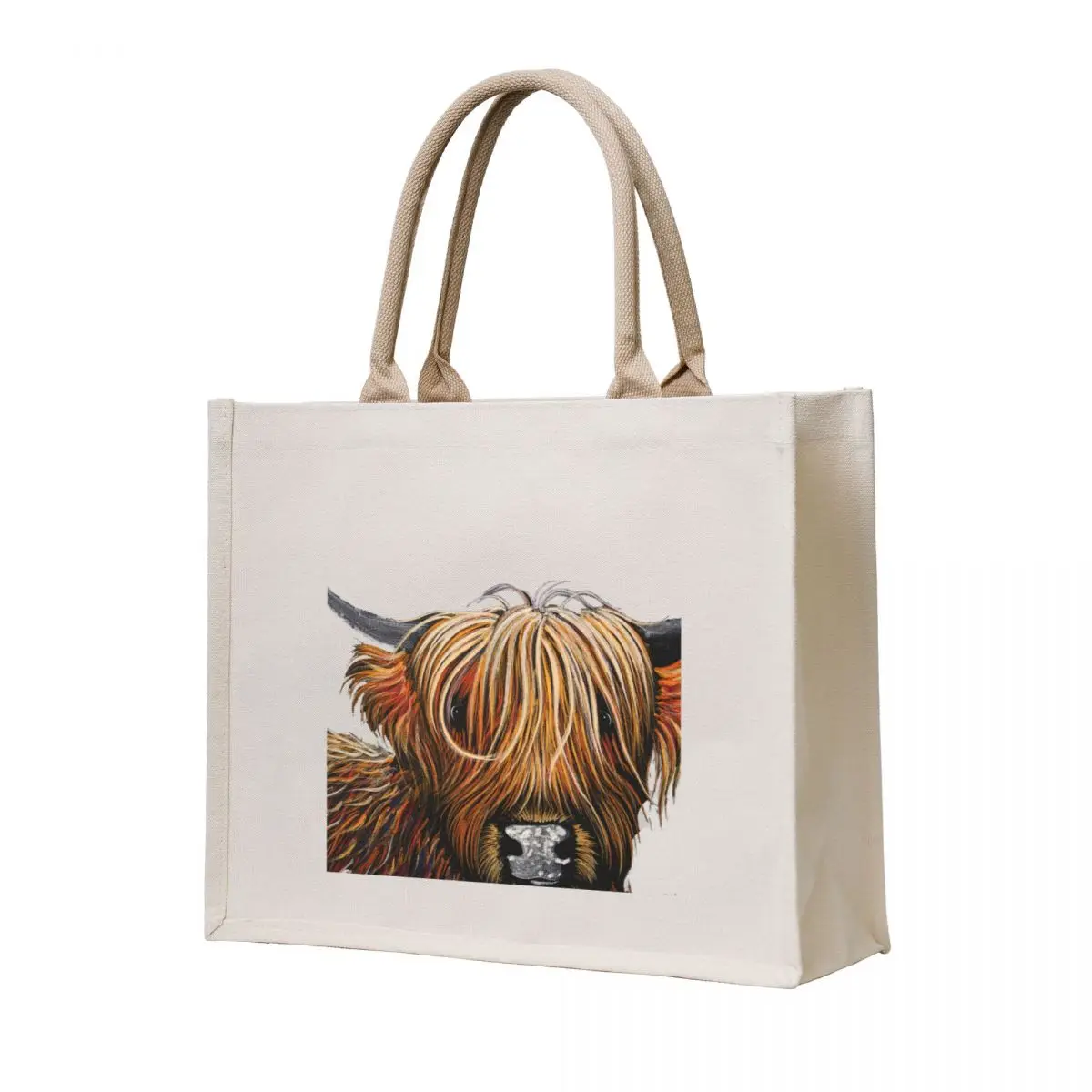 

Scottish Highland Cow PRiNT 'HAMISH' by Shirley MacArthur Tote Bag Canvas bag Gift bags Large bags for women Women's beach bags