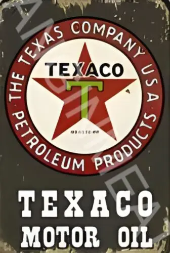 Texaco моторное масло Классический Забавный знак погодостойкий алюминий 8 дюймов x 12 дюймов