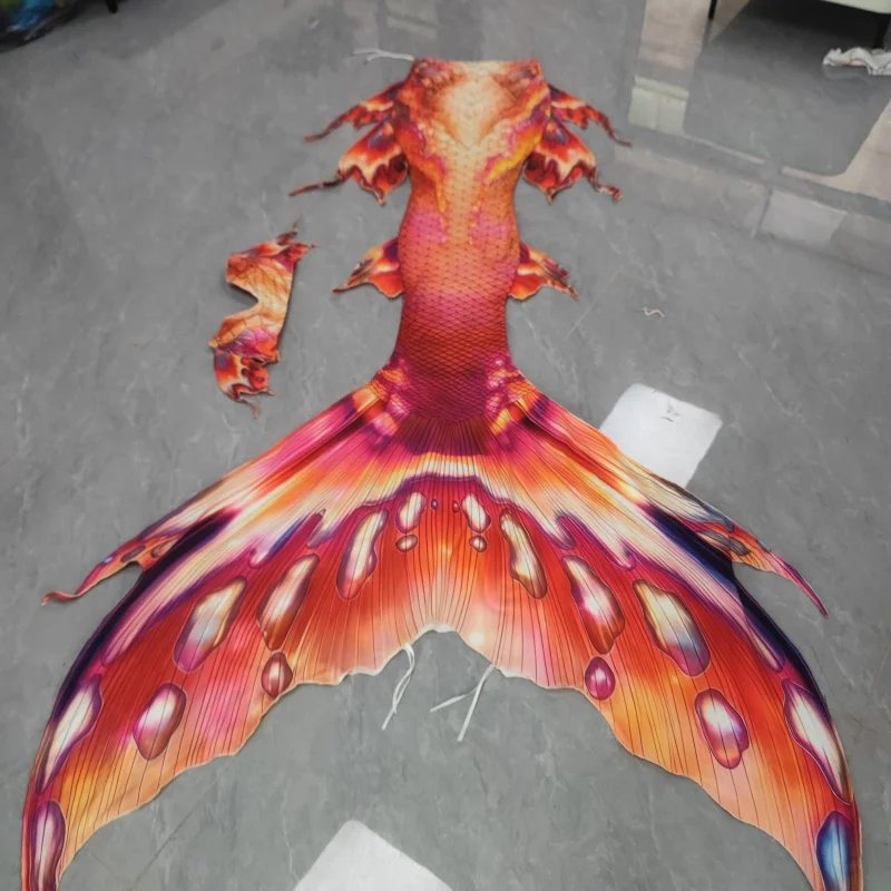 

Orange Adult Mermaid Tail New European And American Style Underwater Sports Photography Costume For Aquariums