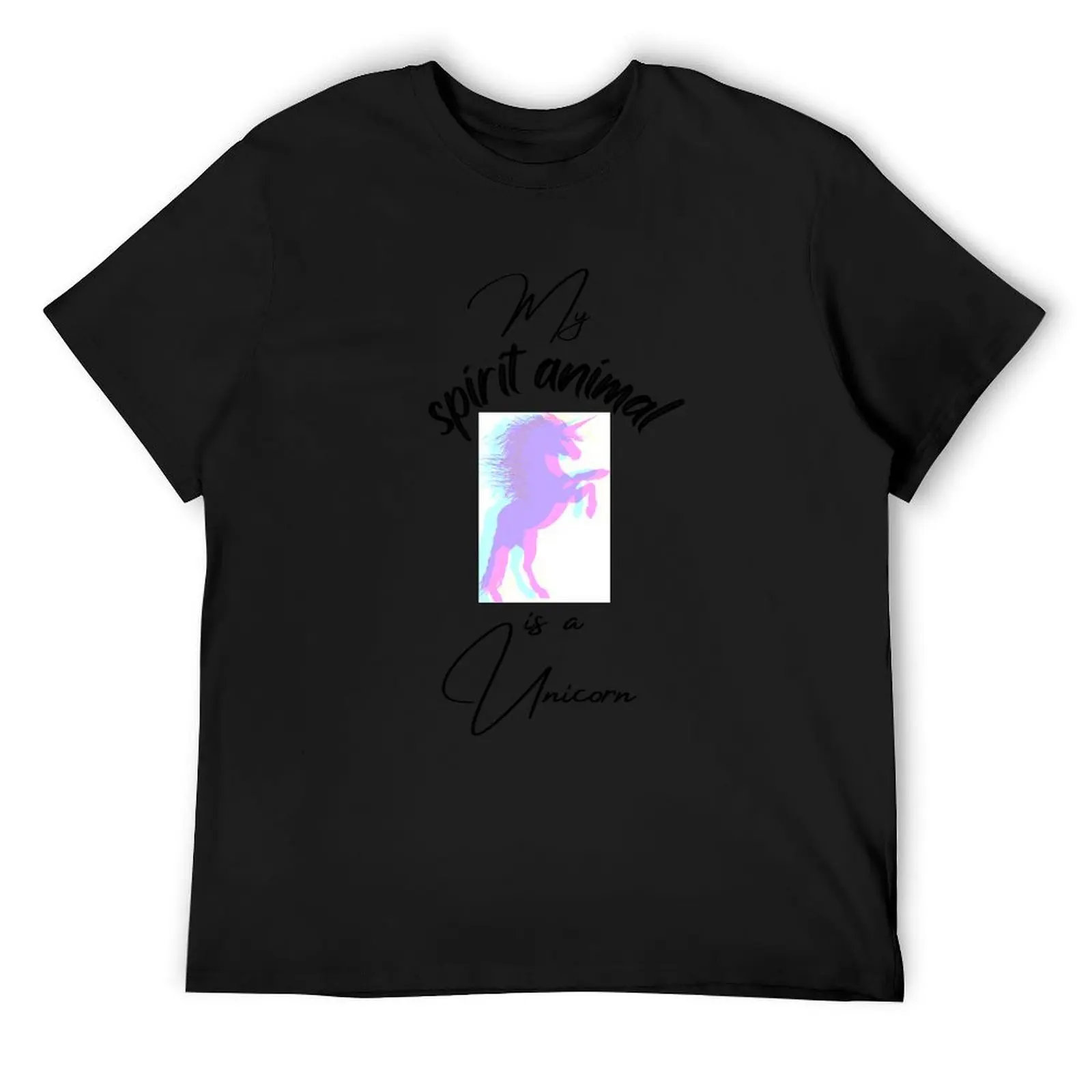 

My Spirit Animal Series Featuring The Unicorn T-Shirt korean fashion man clothes shirts graphic tees Short sleeve tee men