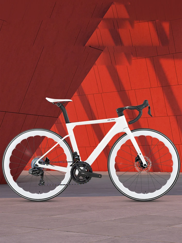 Vélos de route en carbone TWITTER R15pro WheelTop EDS changement électronique sans fil 2x12S jante en carbone frein hydraulique complet vélo de course